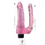 Prótese Dupla Com Vibro Double Experience SI - (8219) - Rosa
