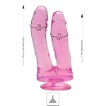 Prótese Dupla Com Ventosa SI (8227) - Rosa