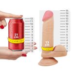 Prótese 15x13cm com Escroto e Ventosa SI (8541) - Bege