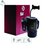 *Masturbador Lanterna Com Vibro e Suporte Para Celular SI (8592) - Preto