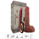 Prótese 15x13cm Com Vibro Ventosa e Escroto Vai e Vem SI (8820-felipão) - Bege