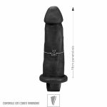 Prótese 18x17cm Com Vibro (ADAO41) - Preto