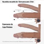 Capa Peniana Para Dupla Penetração Com Vibro VP (CA055) - Marrom