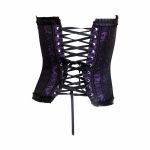 *Corselet Tomara Que Caia Com Barbatana e Fita Em Cetim VP (CS016) - Roxo com Preto