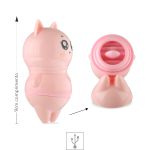 Estimulador Recarregável Formato de Gato VP (ES016). - Rosa