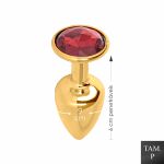 Plug de Metal P Com Pedra Variadas Hard (HA118-ST216) - Dourado