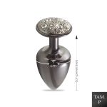 Plug de Metal P Com Pedras Cravejadas (HA134) - Onix