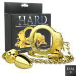 Kit Algema e Plug Cravejado P (HA146) - Dourado