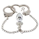 Kit Algema e Plug Cravejado M (HA147). - Cromado