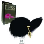 Plug de Plástico M Less Dourado Com Cauda (HA169D) - Preto