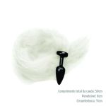 Plug de Plástico M Less Preto Com Cauda (HA169P) - Branco
