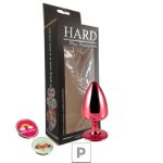 Plug de Metal P Personalittè Com Duas Pedras - (HA185) - Vermelho