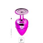Plug de Metal P Personalittè Com Duas Pedras - (HA185) - Rosa