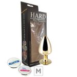 Plug de Metal M Personalittè Com Duas Pedras - (HA186) - Dourado