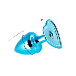 Plug Metálico Personalité Coração Com Duas Pedras - (HA189) - Azul