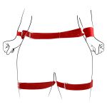 Harness Para Cintura e Algema Brasil Fetiche (HCPA118-ST686) - Vermelho