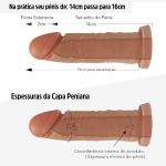 Capa Peniana de 14cm Para 16cm Hot Flowers (HP342N) - Bege