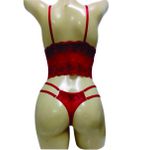 Conjunto Leila (ID1082) - Vermelho c/ Preto