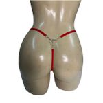 Calcinha Secreta -(ID1122). - Vermelho c/ Preto