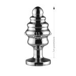 *Plug Metálico Escalonado Com Pedra Hive (LM04) - Cromado