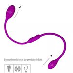 Massageador Duplo Dream Lover's Whip SI (6053). - Magenta