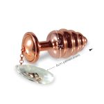 *Plug em Metal Escalonado Com Pigente Slim (MT043) - Cobre