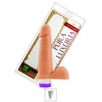 Prótese 13x14cm Com Vibro e Escroto (PC026) - Bege