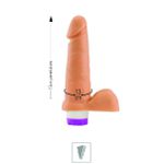 Prótese 13x14cm Com Vibro e Escroto (PC026) - Bege