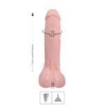 Prótese 16X13cm Com Vibro Ejaculadora Waterspray VP (PE054-16525) - Bege