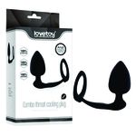Anel Peniano Com Plug (PL031) - Preto
