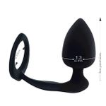 Anel Peniano Com Plug (PL031) - Preto