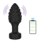 Plug de Silicone Com Vibro Via APP VP (PL193) - Preto