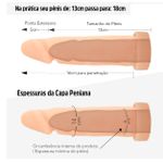 *Capa Peniana De 13cm Para 18cm em CyberSkin (SF1-17295) - Bege