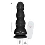 Plug Com Vibro e Ventosa Três Esferas 15x20cm (SSPV004V) - Preto