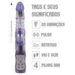 Vibrador Rotativo Vai e Vem VP (RT014-ST433) - Roxo