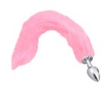 *Plug Metálico Com Cauda SI (ST551) - Rosa