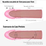 Capa Peniana de 13cm Para 15cm Extender (ST632-SS106). - Rosa