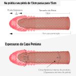 Capa Peniana de 13cm Para 15cm Extender (ST632-SS104) - Vermelho