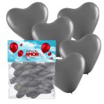 Balões do Amor Formato Coração 10un (ST836). - Cromado