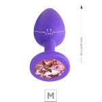 *Plug De Silicone M Roxo (SX274) - Pedra Rosa