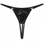 Calcinha Secretária de Vinil (TL9816) - Preta