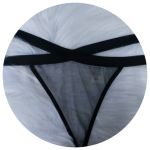 *Cueca Com Pérola 50 Tons (17425) - Preto