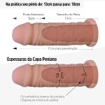 Capa Peniana de 13 Para 18cm em CyberSkin Desire (CCY332) - Bege