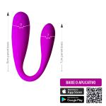 Vibrador Para Casal August Controlado Via Bluetooth VP (CD018-17057) - Magenta