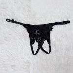 *Calcinha Pingente Pérola (MCA0411) - Preto