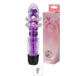 *Vibrador Com Capa e Pérolas Massageadoras VP (PE011C-ST337) - Roxo