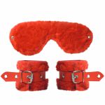 Kit Algema e Venda Com Pelúcia Brasil Fetiche (KPV46-ST525-KPB45) - Vermelho