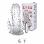 *Capa Peniana Texturizada Com Vibro 10cm VP (CA008-14905) - Translúcido