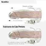 *Capa Peniana Com Estimulador e Vibro Brave Man 9cm SI (1071) - Translúcido