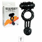 *Anel Peniano Com Vibrador Duplo Sweet Ring SI (1207) - Preto